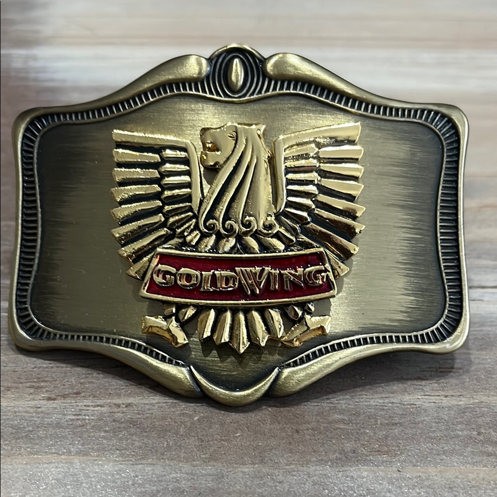 Vintage Goldwing Brass Belt Buckle
